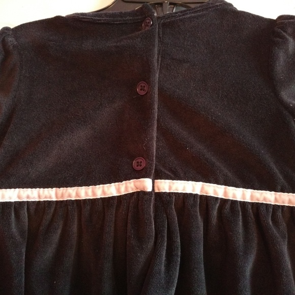 GIRLS - TOUGHSKINS velvet tunic Top w/ bow, Christmas, Holiday, velour - Picture 5 of 5